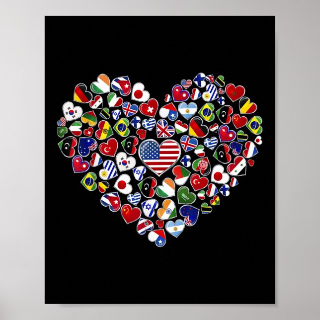 Póster Banderas De Los Países Del Mundo, Un Ex Cultural (Frente)