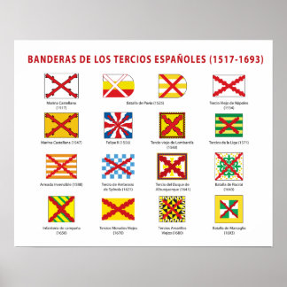 Póster Banderas de los Tercios Españoles