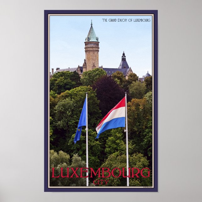 Póster Banderas de Luxemburgo (Frente)