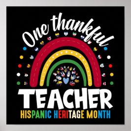 Póster Banderas del mes del patrimonio hispano de un prof