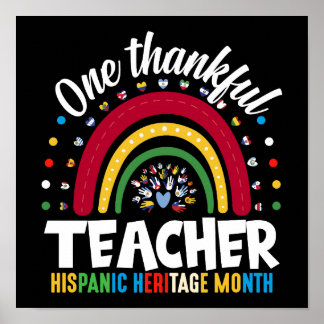 Póster Banderas del mes del patrimonio hispano de un prof