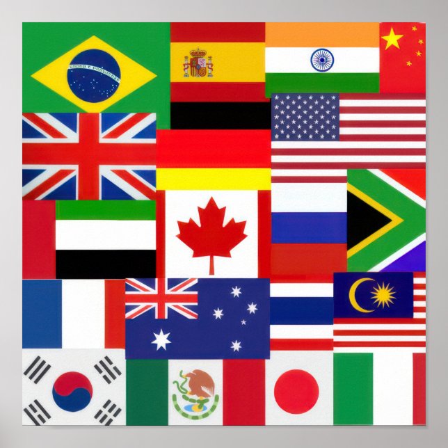 Póster Banderas del Mundo (Frente)