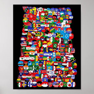 Póster Banderas del mundo del país