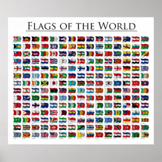 Póster Banderas del mundo - Poster actualizado en 2011
