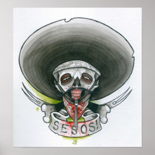 Póster Bandito Zombie