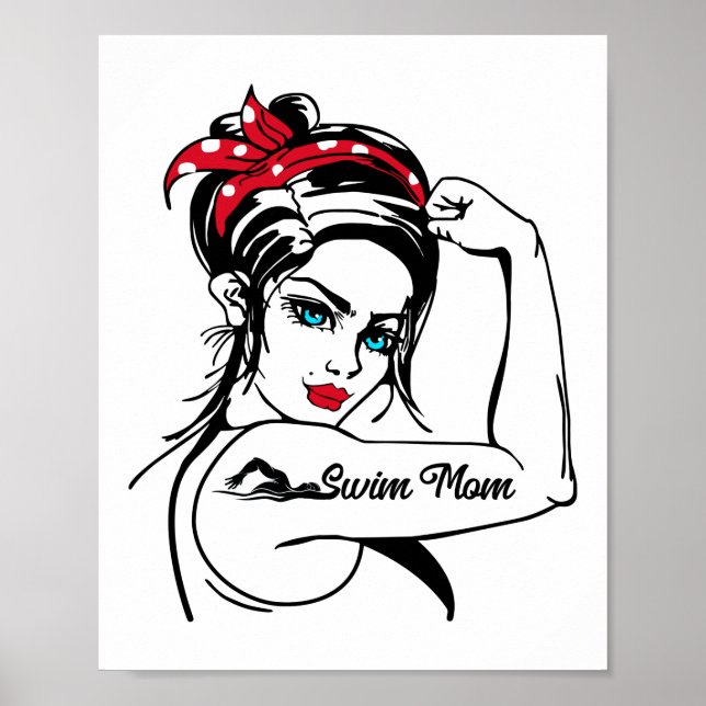 Póster Bañera Madre Rosie The Riveter Pin Up (Frente)