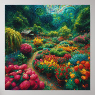 Póster Bañeras encantadas: Un jardín de ensueño de Van Go