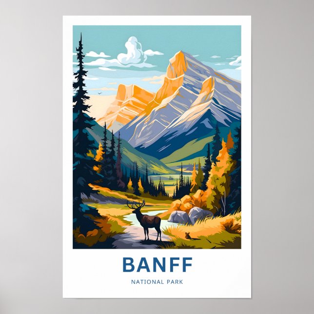 Póster Banff National Park Travel Print (Frente)