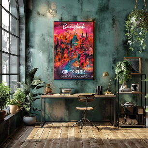 Póster Bangkok Arte vibrante Estilo Contemporáneo