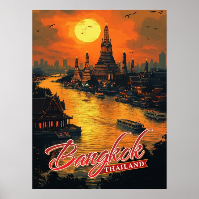 Póster Bangkok cautivadora, Tailandia (Frente)