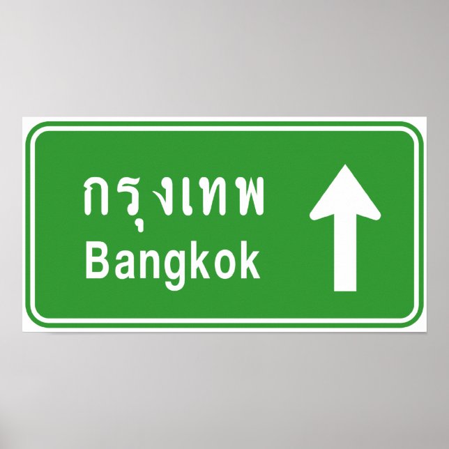 Póster Bangkok delante ⚠ Rótulo de tráfico por carretera  (Frente)
