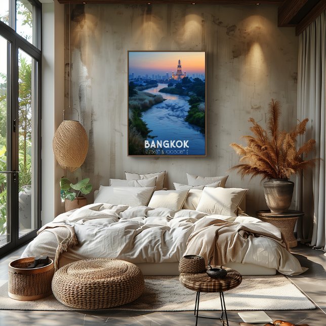 Póster Bangkok: La Ciudad de los Templos - Río y Skyline  (Subido por el creador)