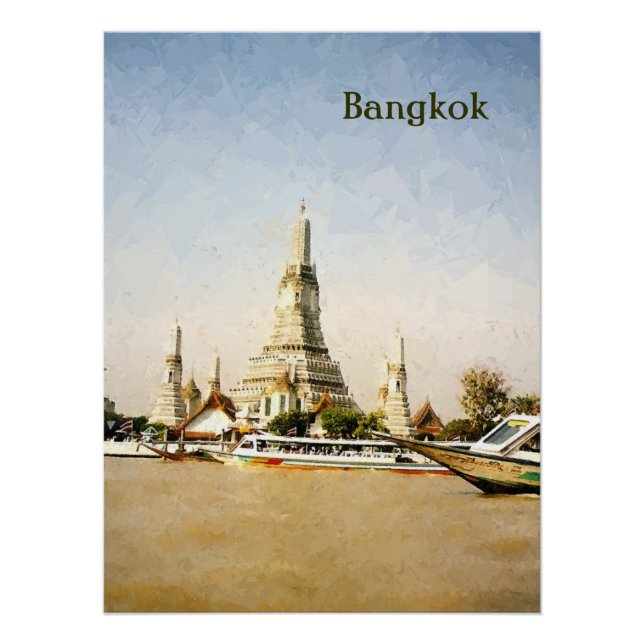 Póster Bangkok, Tailandia (Anverso)
