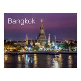 Póster Bangkok Wat Arun Sunset BKK Tailandia Souvenir