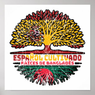 Póster Bangladesh Banglades España Español Raíces del Árb