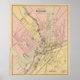 Póster Bangor, Brewer, Maine