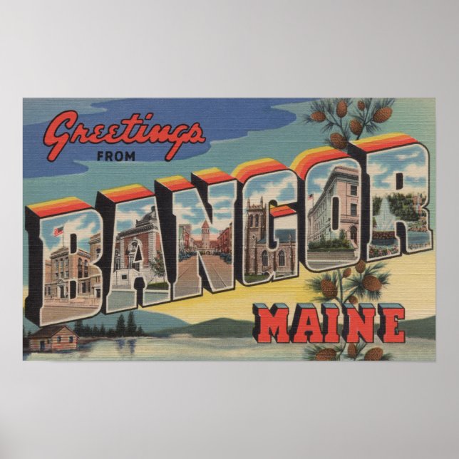 Póster Bangor, principales escenas de letras grandesBango (Frente)