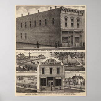 Póster Banks Hardware, Russell Bank, Kansas
