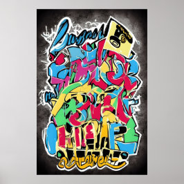 Póster Banksy Style Street Art: Un regalo divertido, Guay