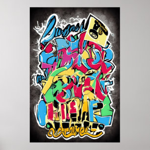 Póster Banksy Style Street Art: Un regalo divertido, Guay