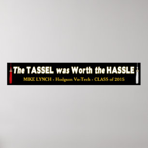 Póster Banner (10" x 60") Graduación - El Tassel/Hassle