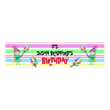 BANNER 12 X 48" FIESTA DE CUMPLEAÑOS - INSERTAR NO