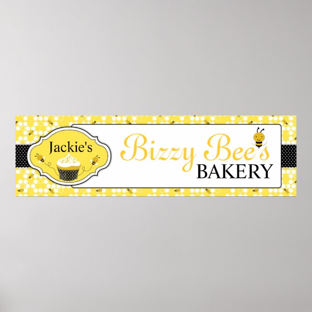 Póster Banner comercial de Honey Bee Bakery (Frente)