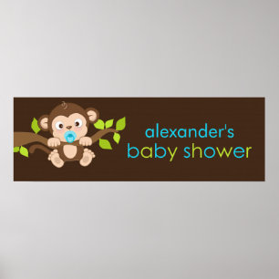 Póster Banner de Baby Shower de niño pequeño y pequeño