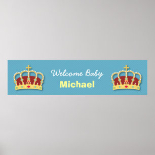 Póster Banner de bienvenida de Baby Shower de niño pequeñ