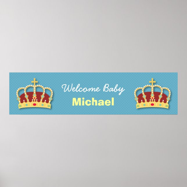 Póster Banner de bienvenida de Baby Shower de niño pequeñ (Frente)