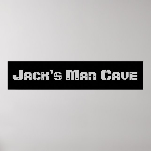 Póster Banner de caverna masculina (Frente)