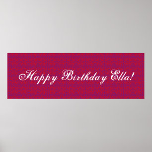 Póster Banner de Damasco Rojo y Púrpura