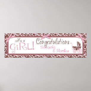 Póster Banner de Fiesta Chica Cheetah