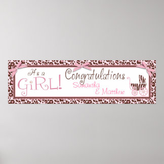 Póster Banner de Fiesta Chica Cheetah