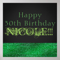Banner de Fiesta de Lime Green Sparkle Moderno Gla