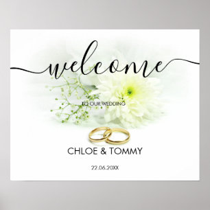 Póster Banner de los carteles del boda de bienvenida