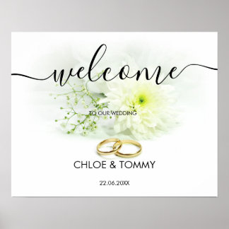 Póster Banner de los carteles del boda de bienvenida