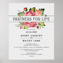 Póster Banner de Partners For Life Floral WeddingCertific