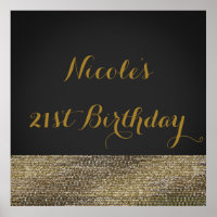 Banner de Poster de Moda Gris & Gold Modern Glam S