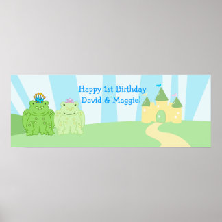 Póster Banner de Prince y Princess personalizado