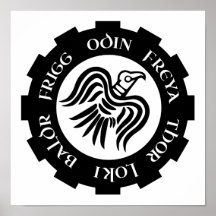 Banner de Viking Raven Thor Freya Loki