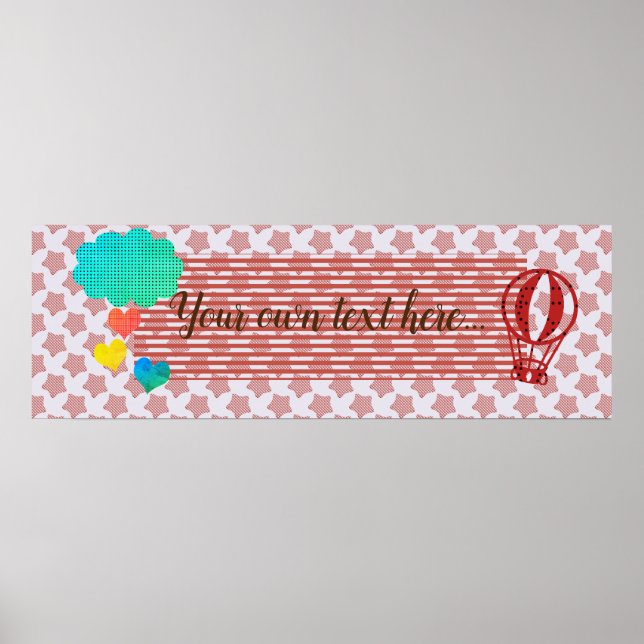 Póster Banner del Poster de la sala para niños de Baby Sh (Frente)