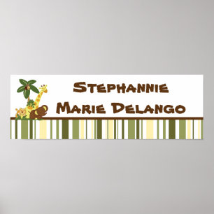 Póster Banner personalizado de 22.5"x7.5" en bebés en la