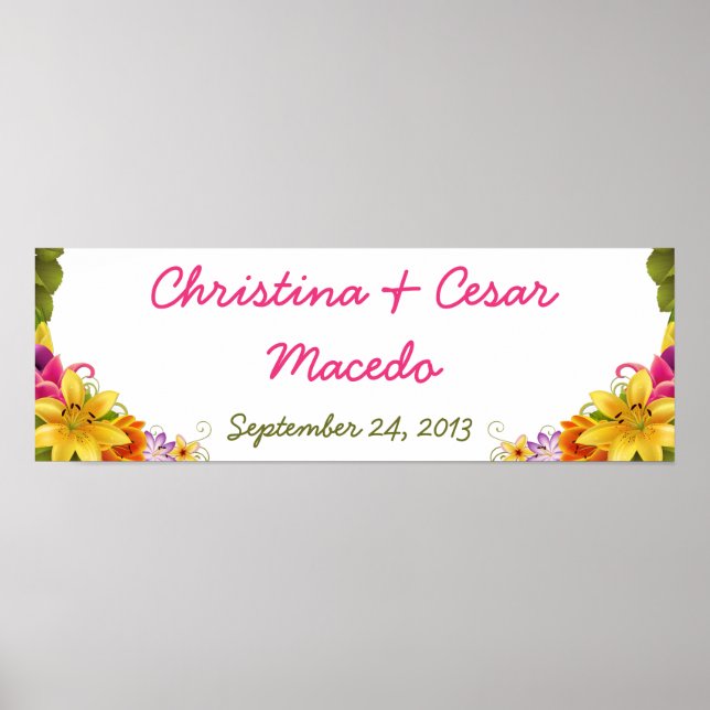 Póster Banner personalizado de 22.5"x7.5", escala hawaian (Frente)