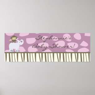 Póster Banner personalizado de 22.5"x7.5" Jacana Chica Ju