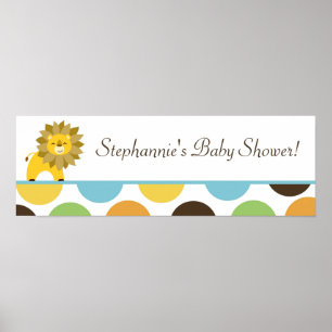 Póster Banner personalizado de 22.5"x7.5" Jungle King Lio