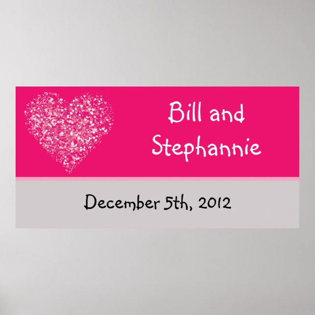 Póster Banner personalizado de 22.5"x7.5" Petales florale (Frente)