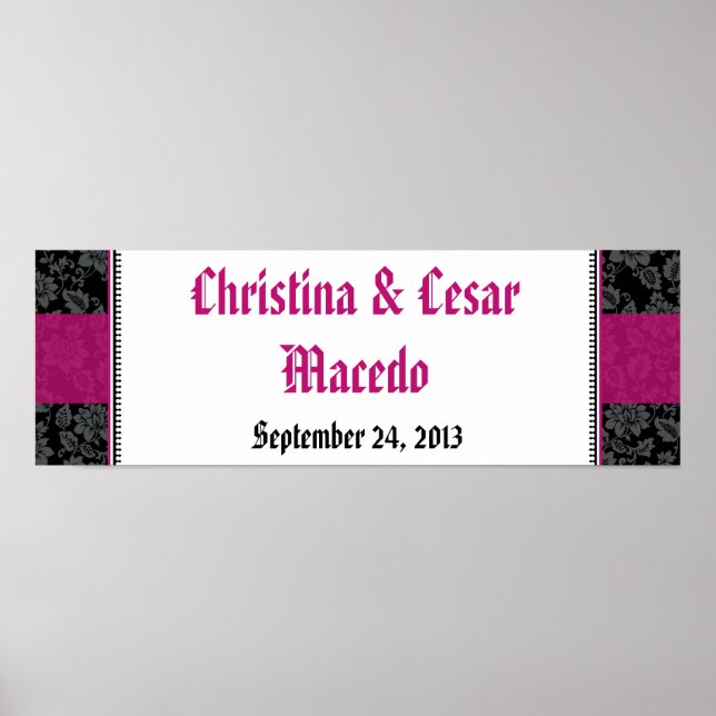 Póster Banner personalizado de 22.5"x7.5" Pi caliente de  (Frente)