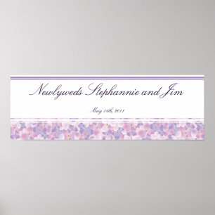 Póster Banner personalizado de 22.5"x7.5" Purple Hydrange