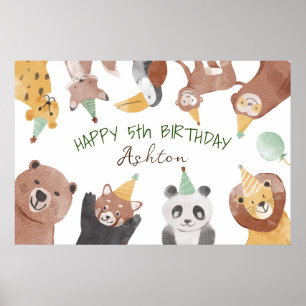 Póster Banner personalizado de la fiesta de cumpleaños de